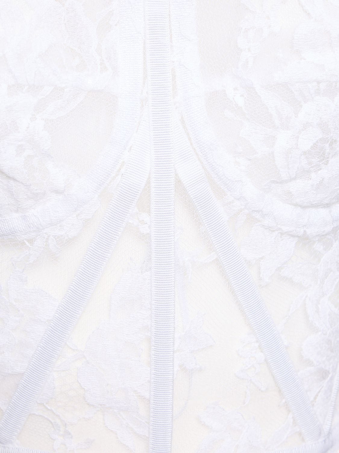 Shop Dolce & Gabbana Lace Corset Top In White