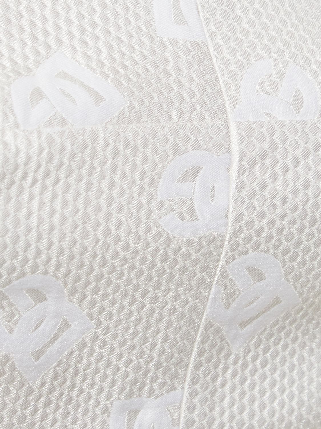 Shop Dolce & Gabbana Logo Monogram Jacquard Crop Top In White