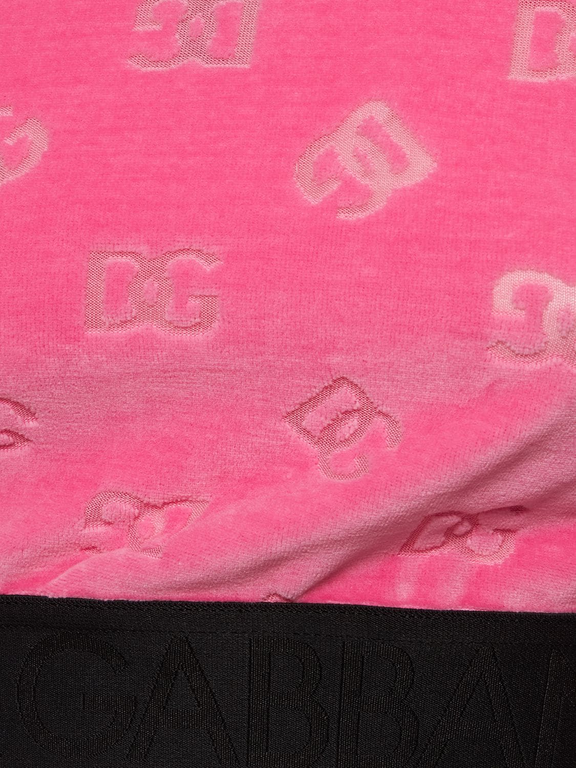 Shop Dolce & Gabbana Chenille Monogram Jacquard Crop Top In Pink
