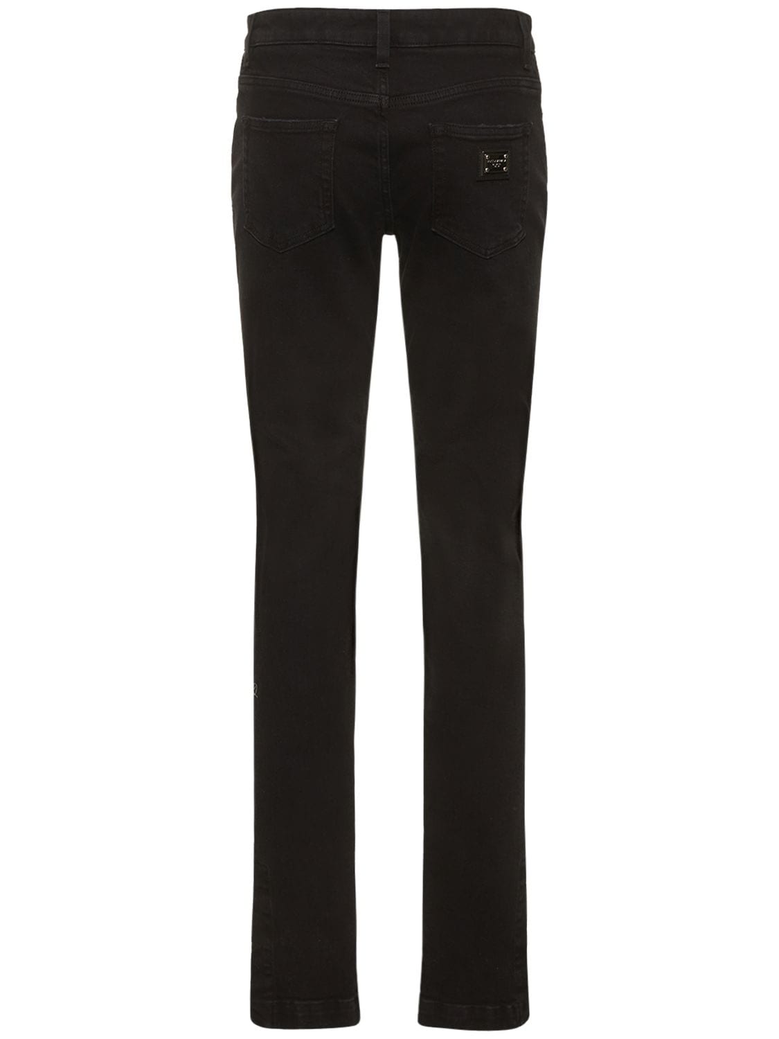 Shop Dolce & Gabbana Mid Rise Denim Skinny Jeans In Black