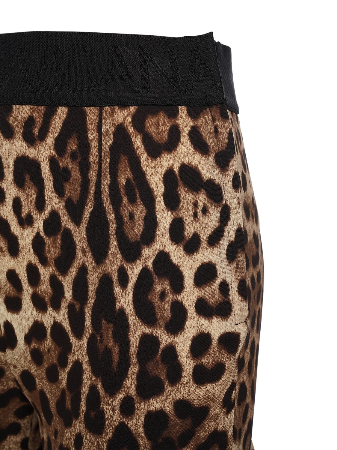 Shop Dolce & Gabbana Leopard Print Jersey Leggings In Multicolor