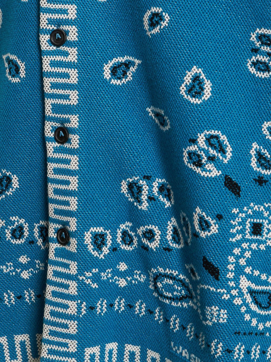 Bandana Cotton Pique Polo Shirt in Blue - Alanui