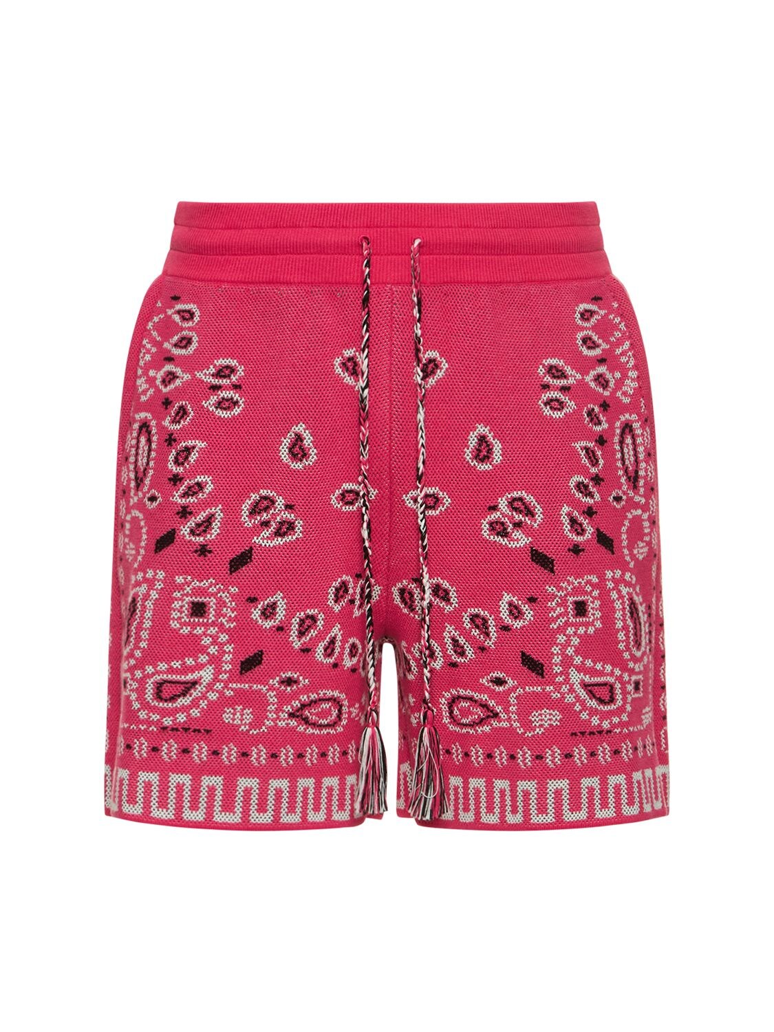 Bandana Print Cotton Piqué Shorts – MEN > CLOTHING > SHORTS
