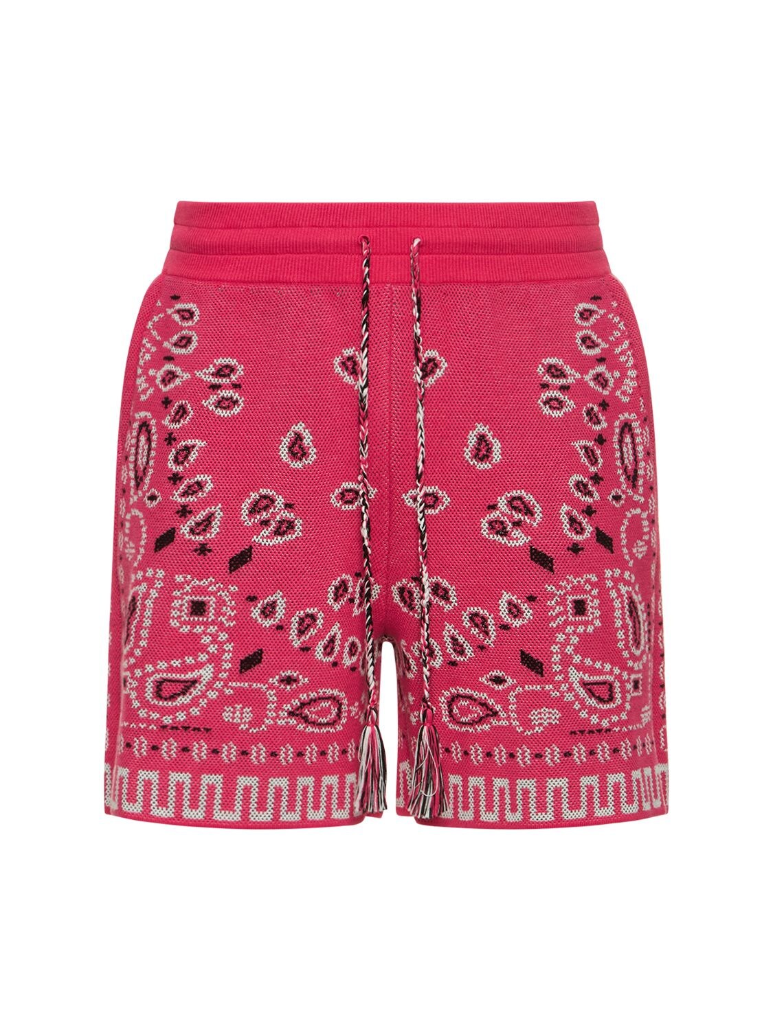 ALANUI BANDANA PRINT COTTON PIQUÉ SHORTS