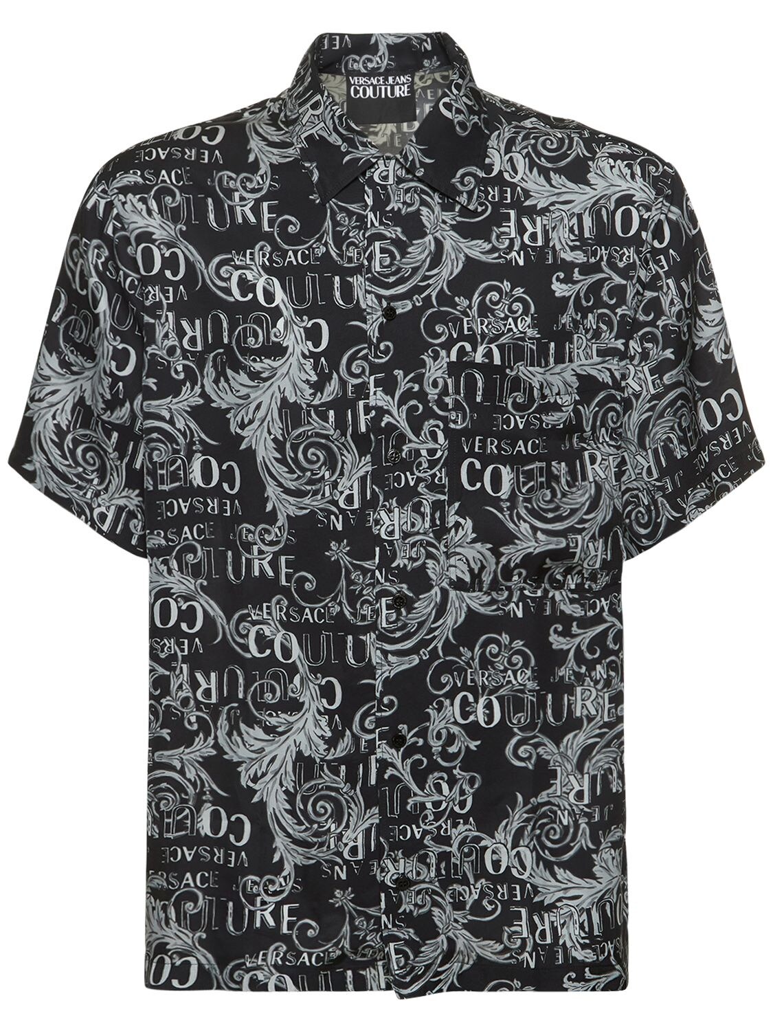 VERSACE JEANS COUTURE BAROQUE PRINT VISCOSE TWILL SHIRT