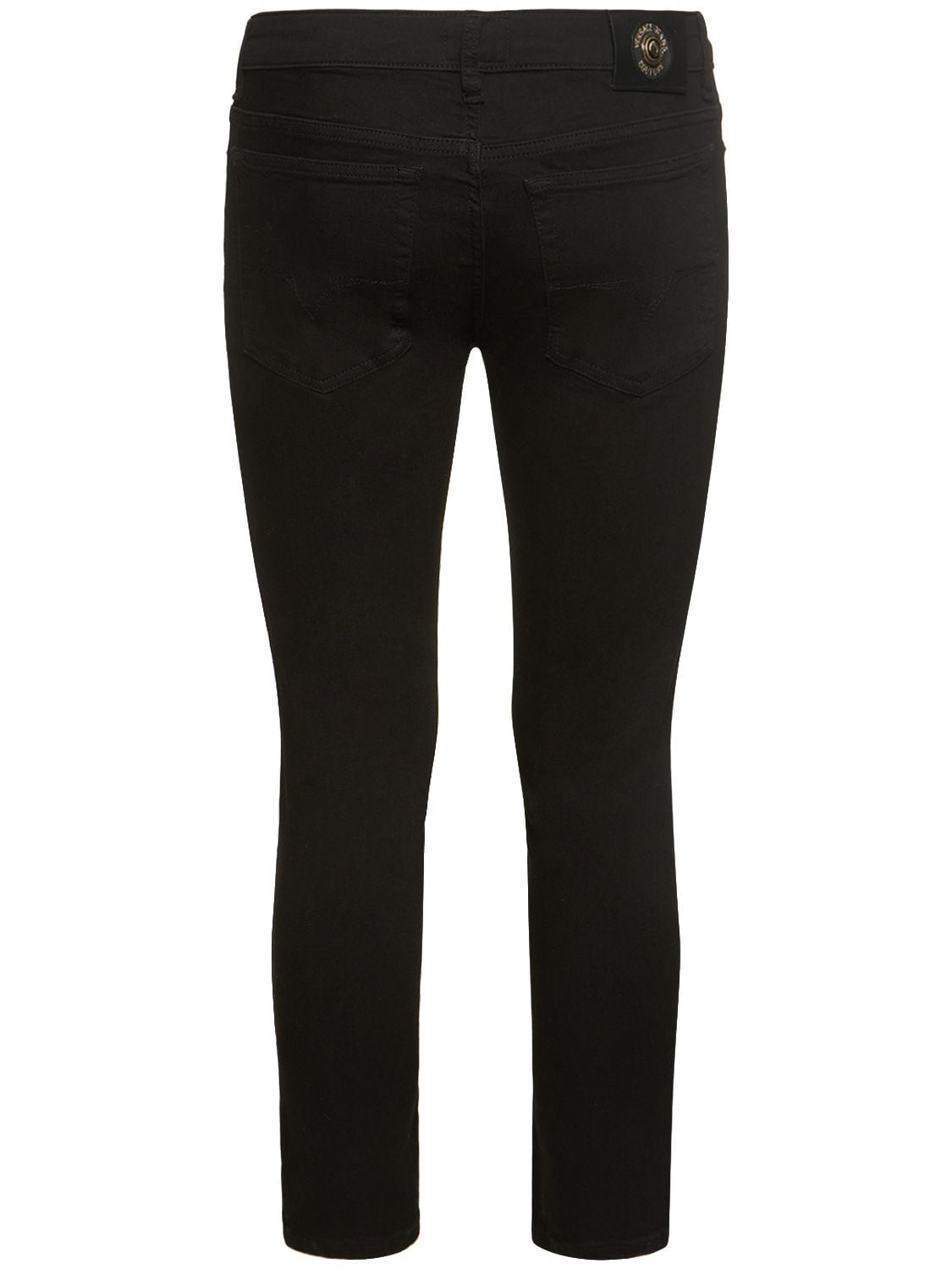 Versace Jeans Couture Embroidered Logo Jeans In Black | ModeSens