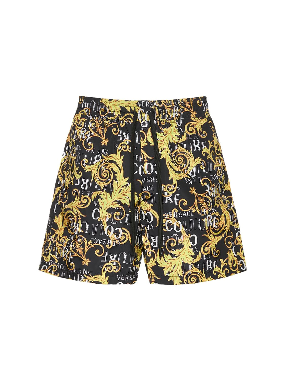 VERSACE JEANS COUTURE BAROQUE PRINT TECH TRACK SHORTS