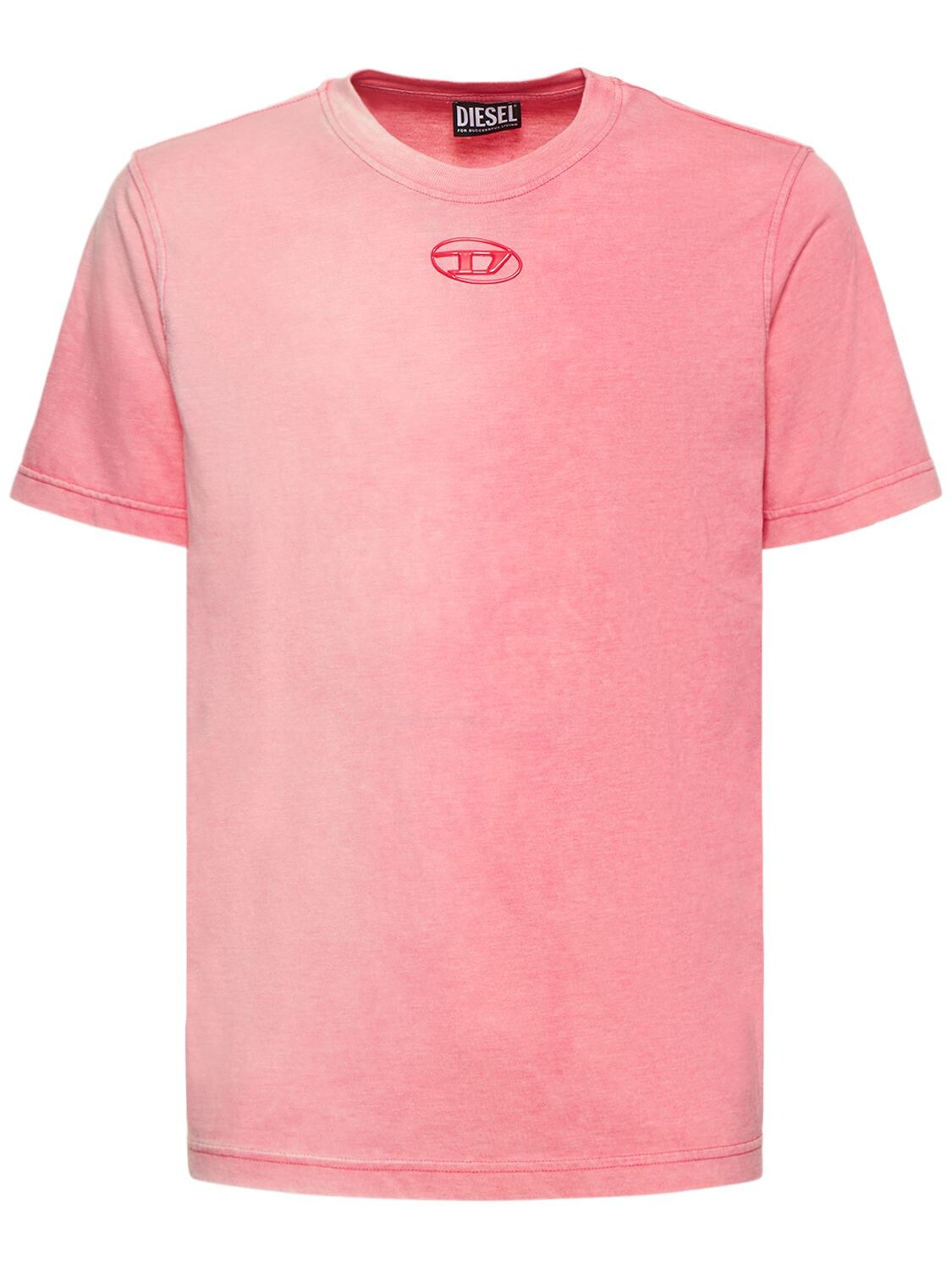 DIESEL OVAL-D MOLD PRINT COTTON BLEND T-SHIRT 