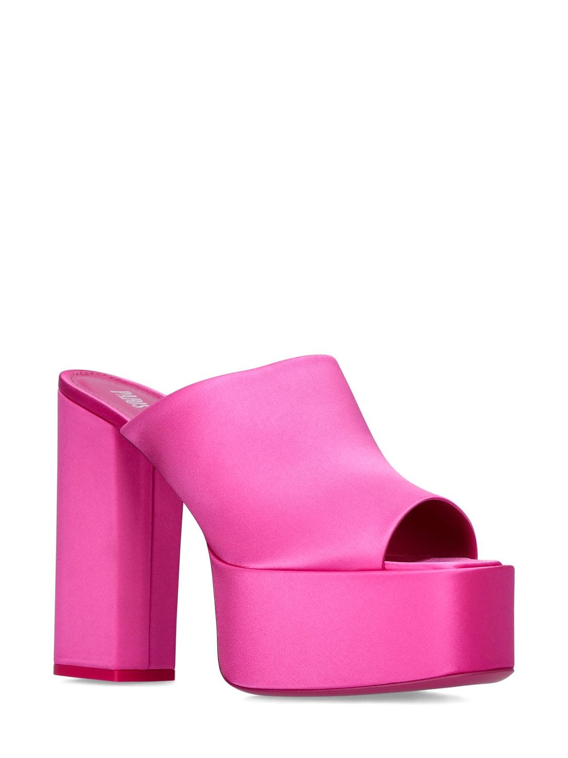 Paris Texas 130mm Sasha Satin Mules In Pink
