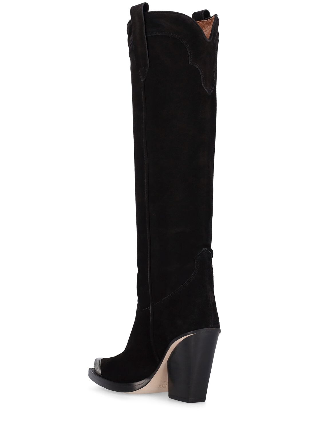 Shop Paris Texas 100mm El Dorado Embellished Toe Boots In Black