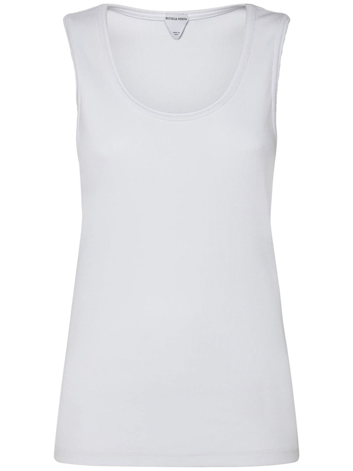Stretch Ribbed Cotton Tank Top
