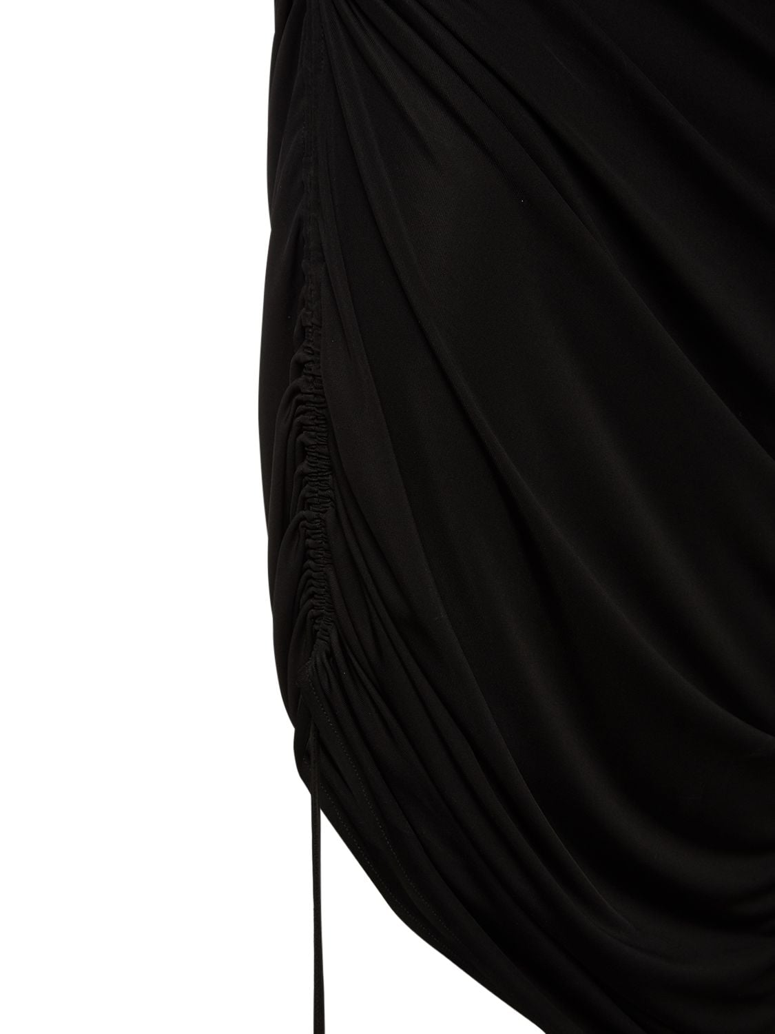 Shop Bottega Veneta Viscose Mini Dress In Black