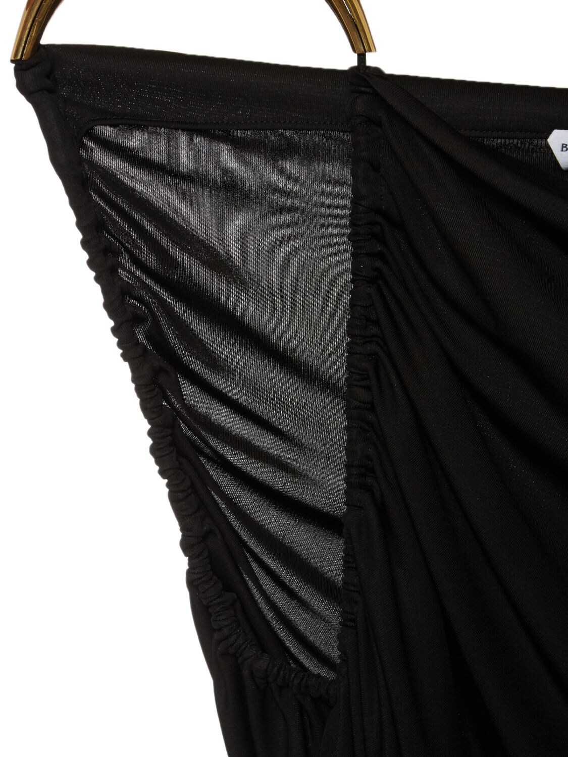 Shop Bottega Veneta Viscose Mini Dress In Black