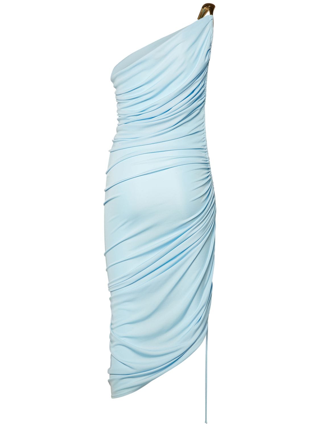 Shop Bottega Veneta Viscose Mini Dress In Iceberg