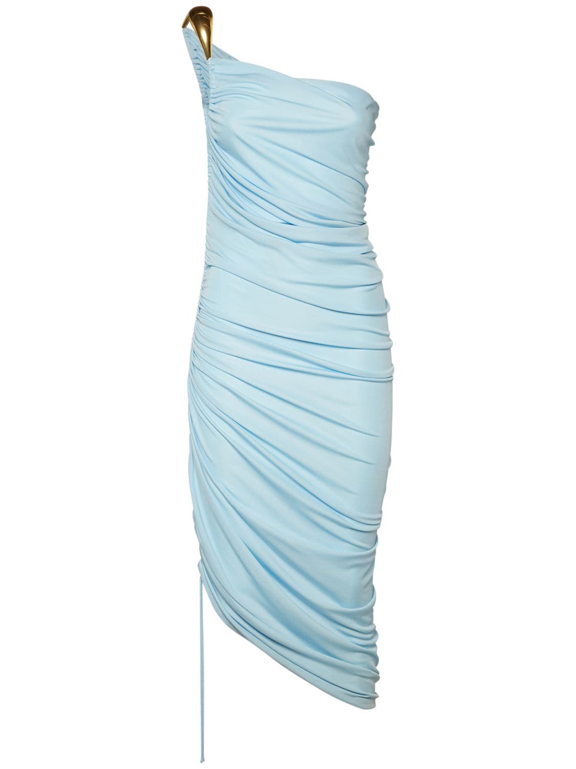 Shop Bottega Veneta Viscose Mini Dress In Iceberg