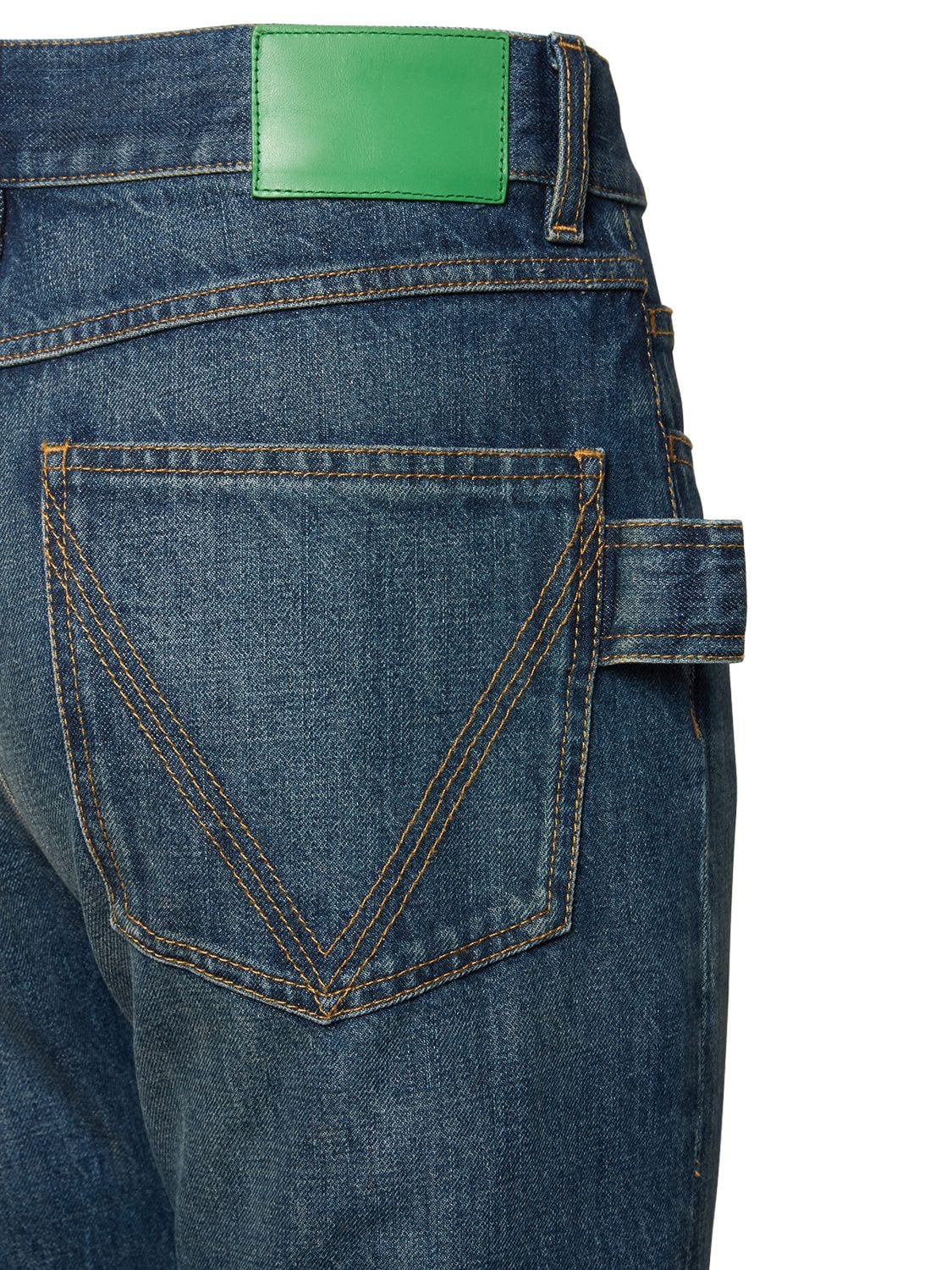 Shop Bottega Veneta Flared Denim Jeans In Mid Blue