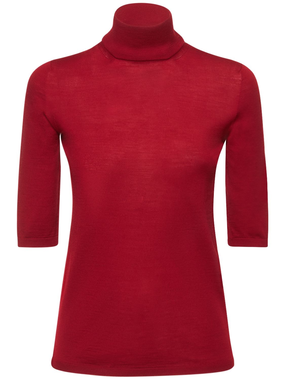 Max Mara - Unghia wool knit turtleneck top - Red | Luisaviaroma