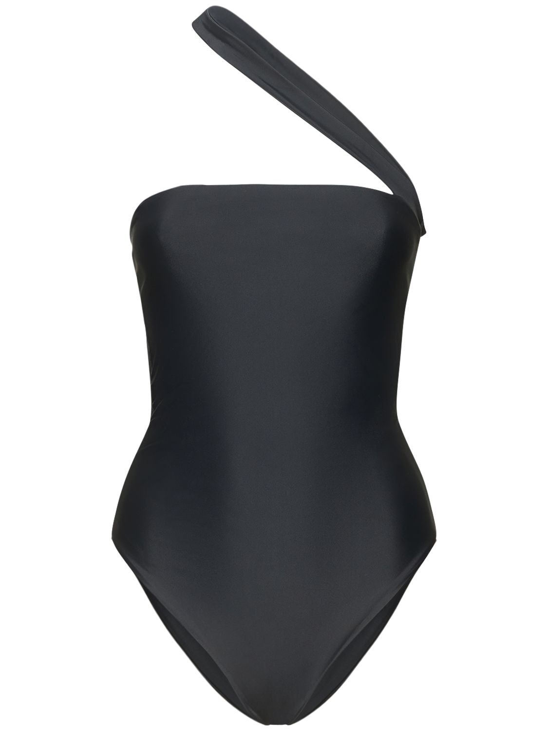 Jade Swim Halo One-shoulder One-piece Swimsuit In Black | ModeSens
