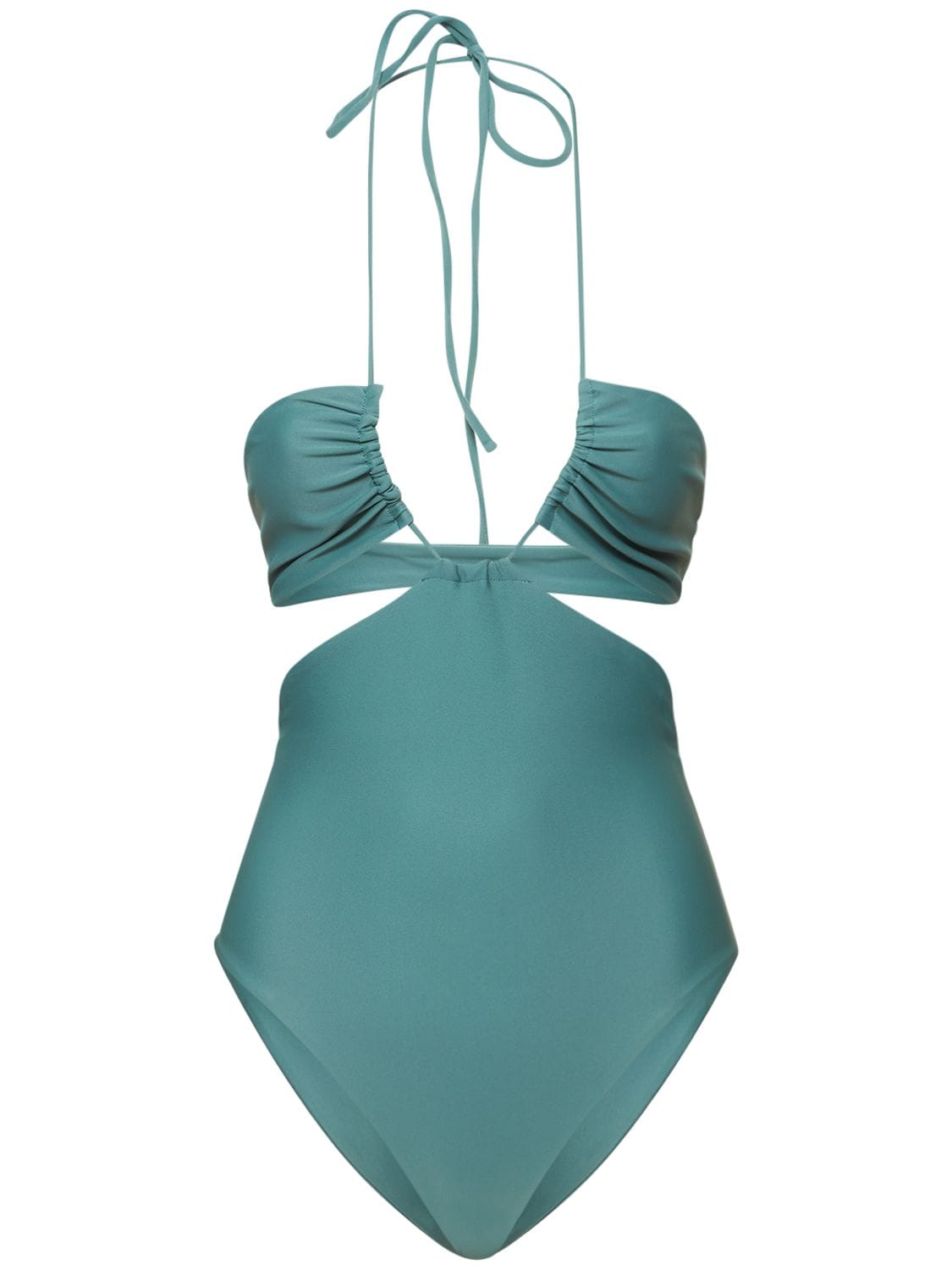 Jade Swim Layla Halter One-piece Swimsuit In Green | ModeSens