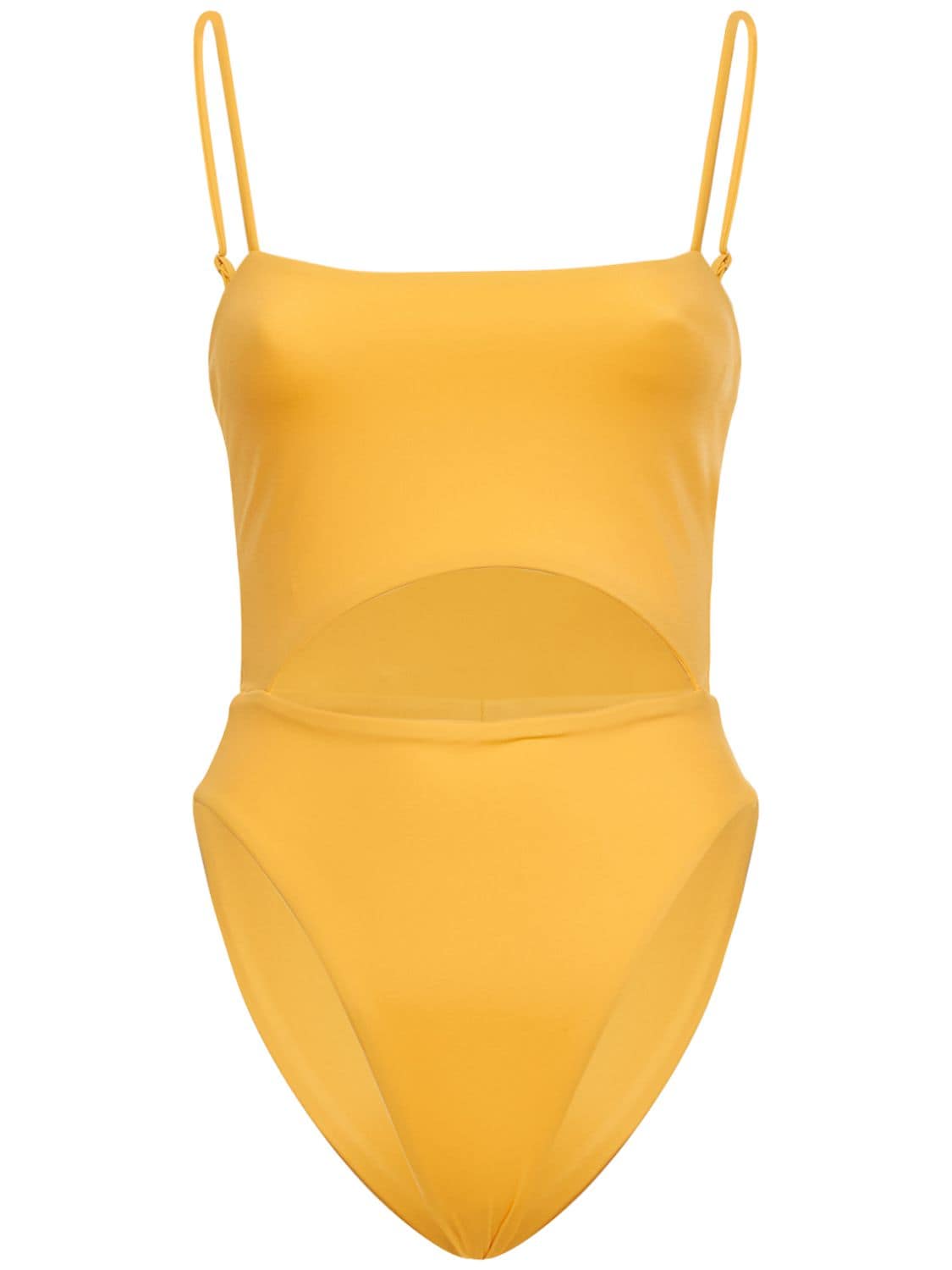 Dos Gardenias Mila One Piece Cutout Swimsuit In Yellow