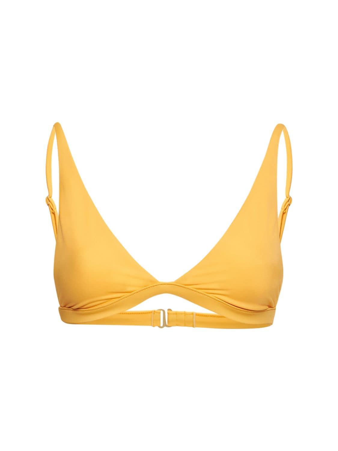 Dos Gardenias Rebel Rebel Triangle Bikini Top In Yellow