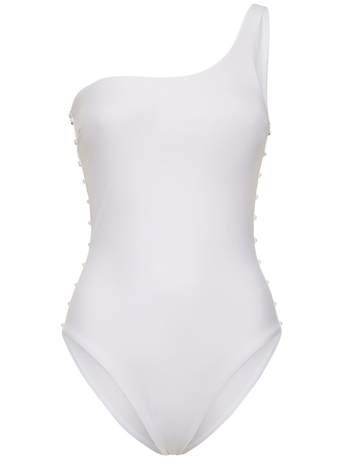 Dos Gardenias Mother Studs One Piece Swimsuit In White