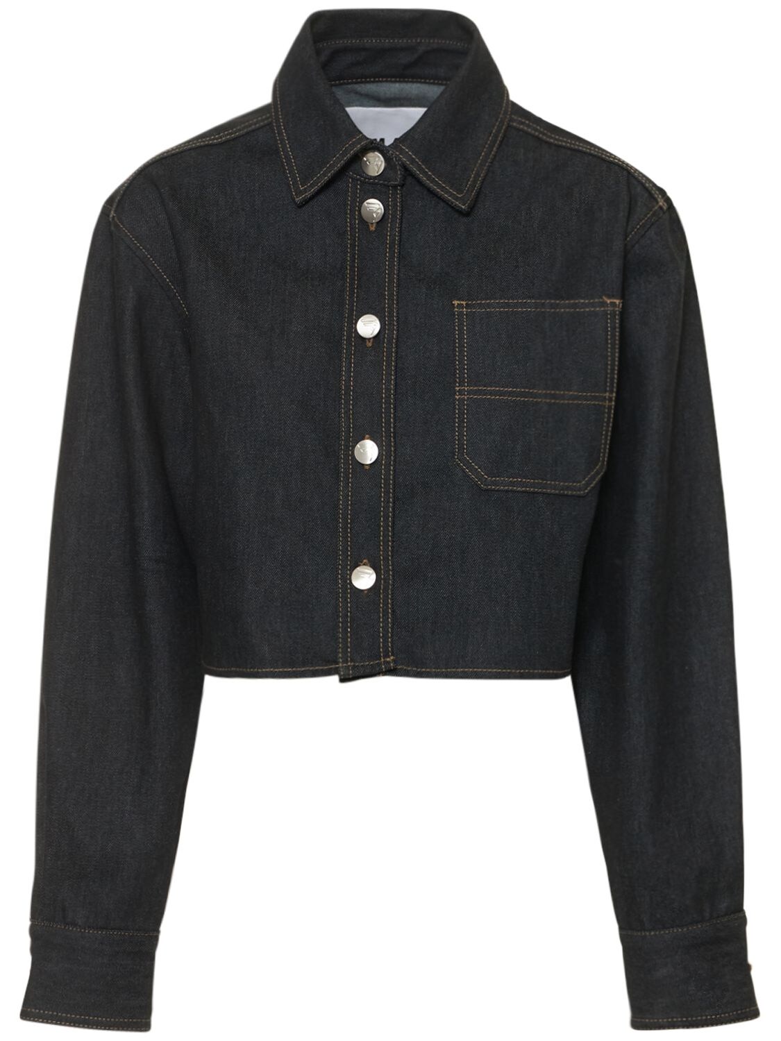 REMAIN BOXY CROPPED RAW DENIM JACKET