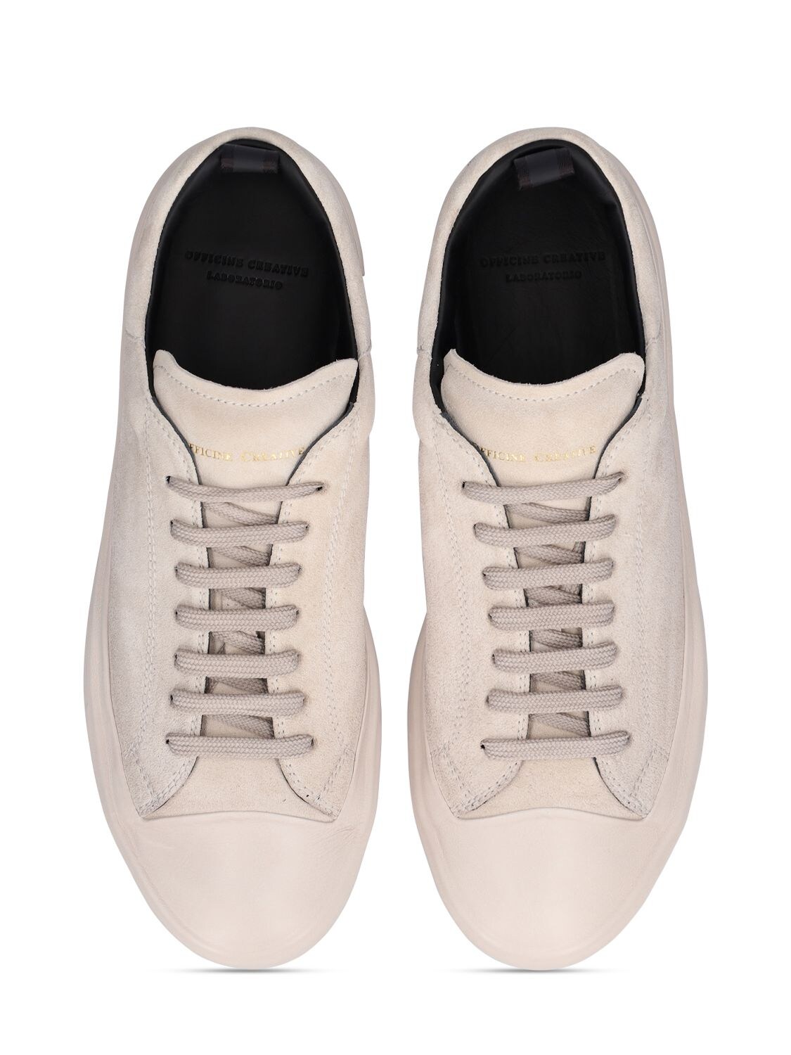 Shop Officine Creative Mes Leather Sneakers In Dusty Lamb