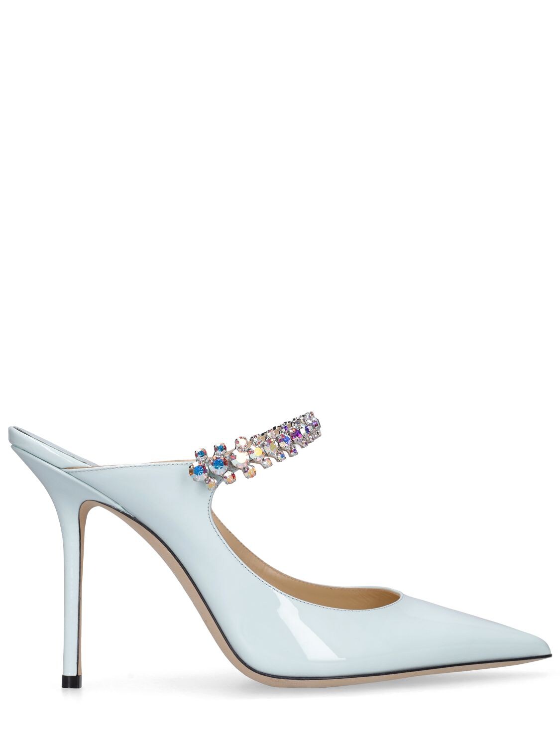 JIMMY CHOO 100MM BING PATENT LEATHER MULES