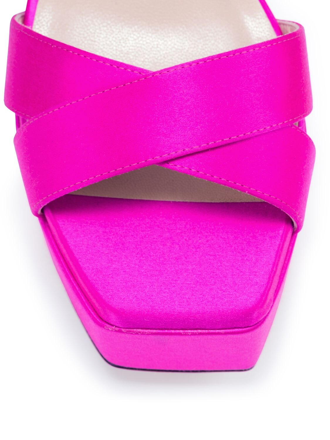 Shop Jimmy Choo 140mm Gaia Satin Sandals In Fuchsia