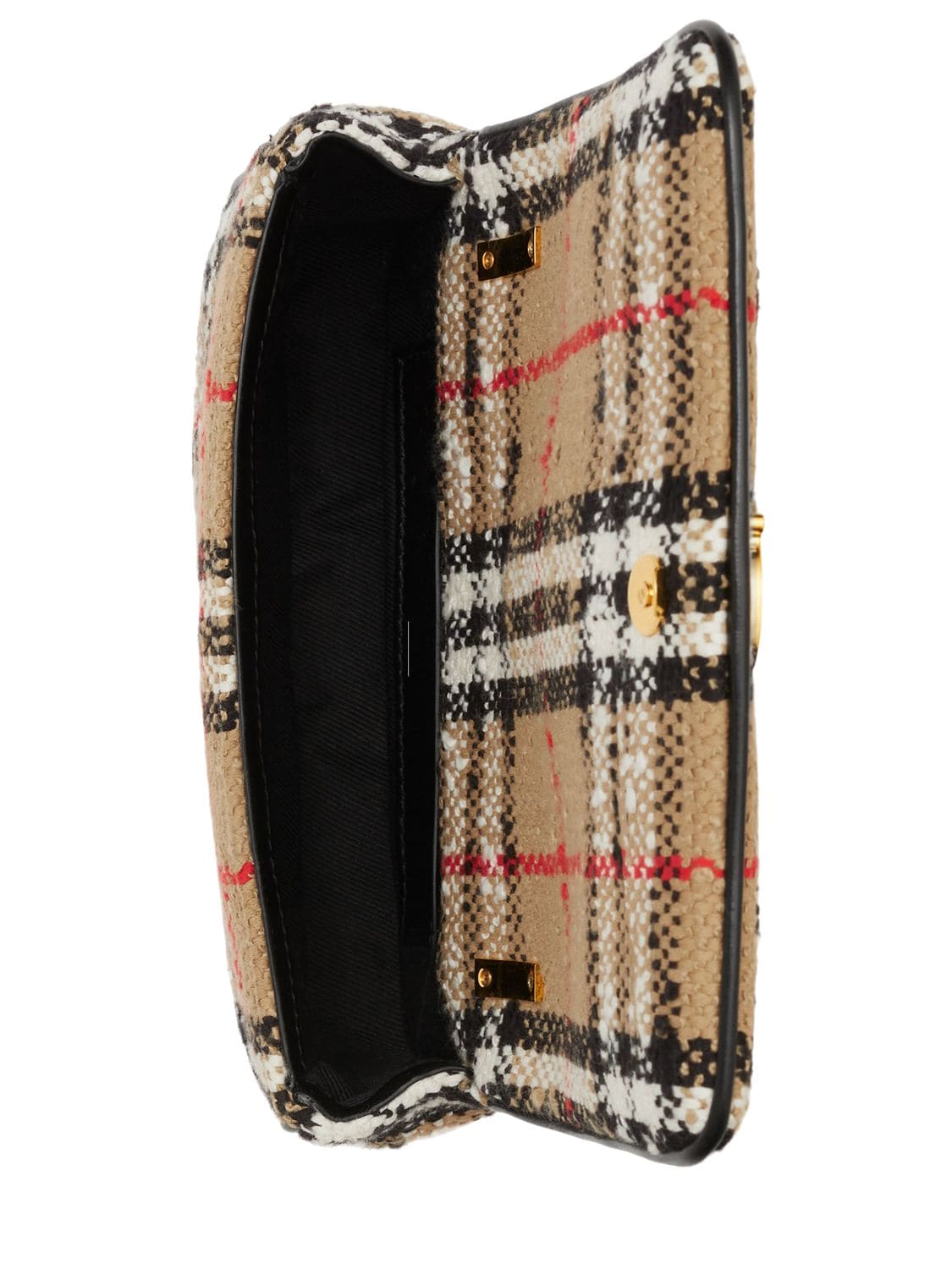 Shop Burberry Mini Lola Cotton & Wool Shoulder Bag In Archive Beige
