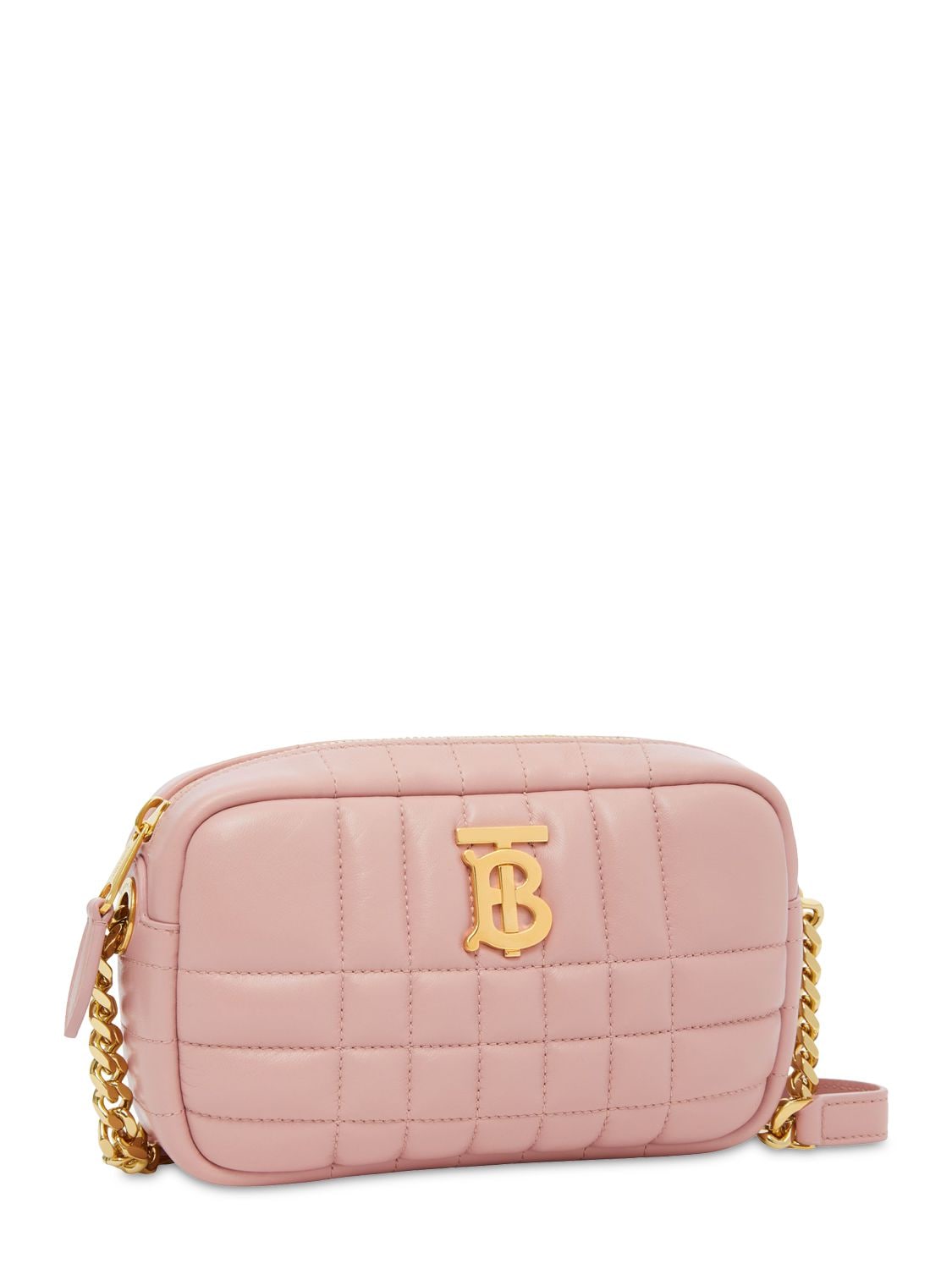 Burberry Small Lola Quilted Leather Camera Bag Pink