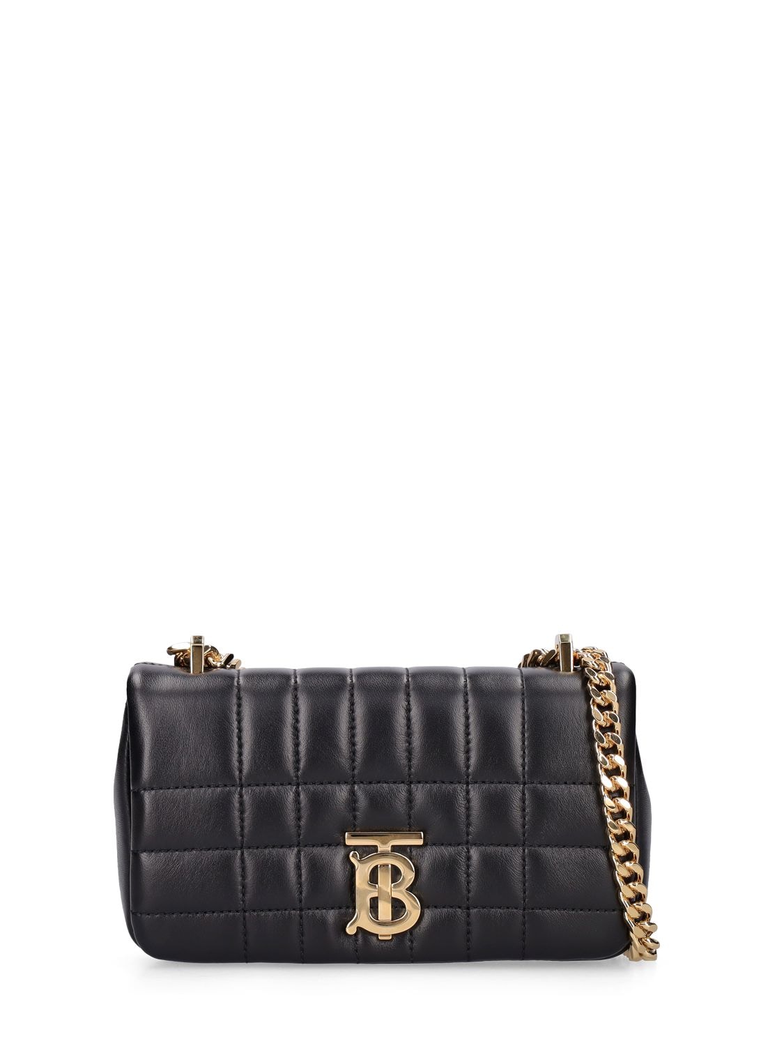 Burberry Mini Lola Quilted Leather Shoulder Bag In Black