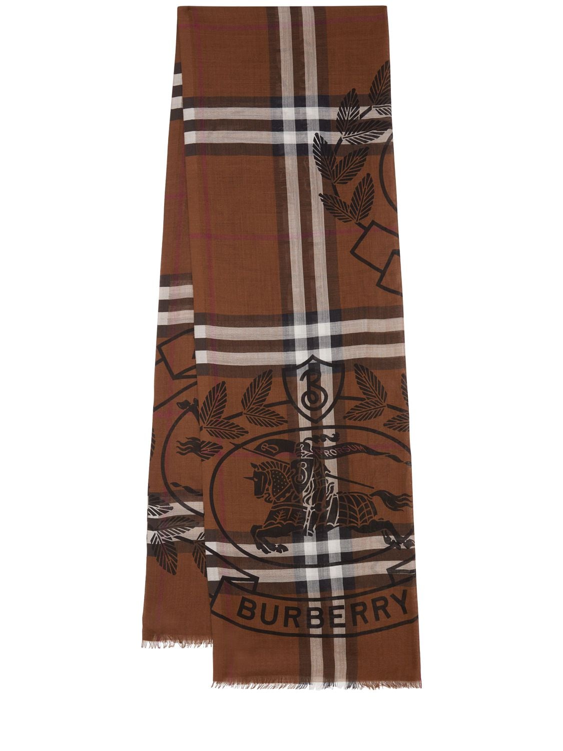 Montage Cashmere Reversible Scarf in Birch Brown