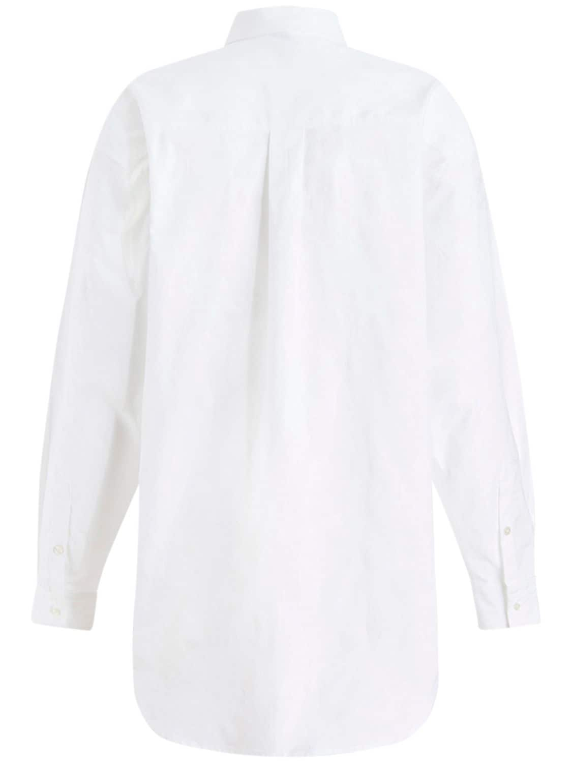 Shop Etro Cotton Poplin Oversized Shirt In White