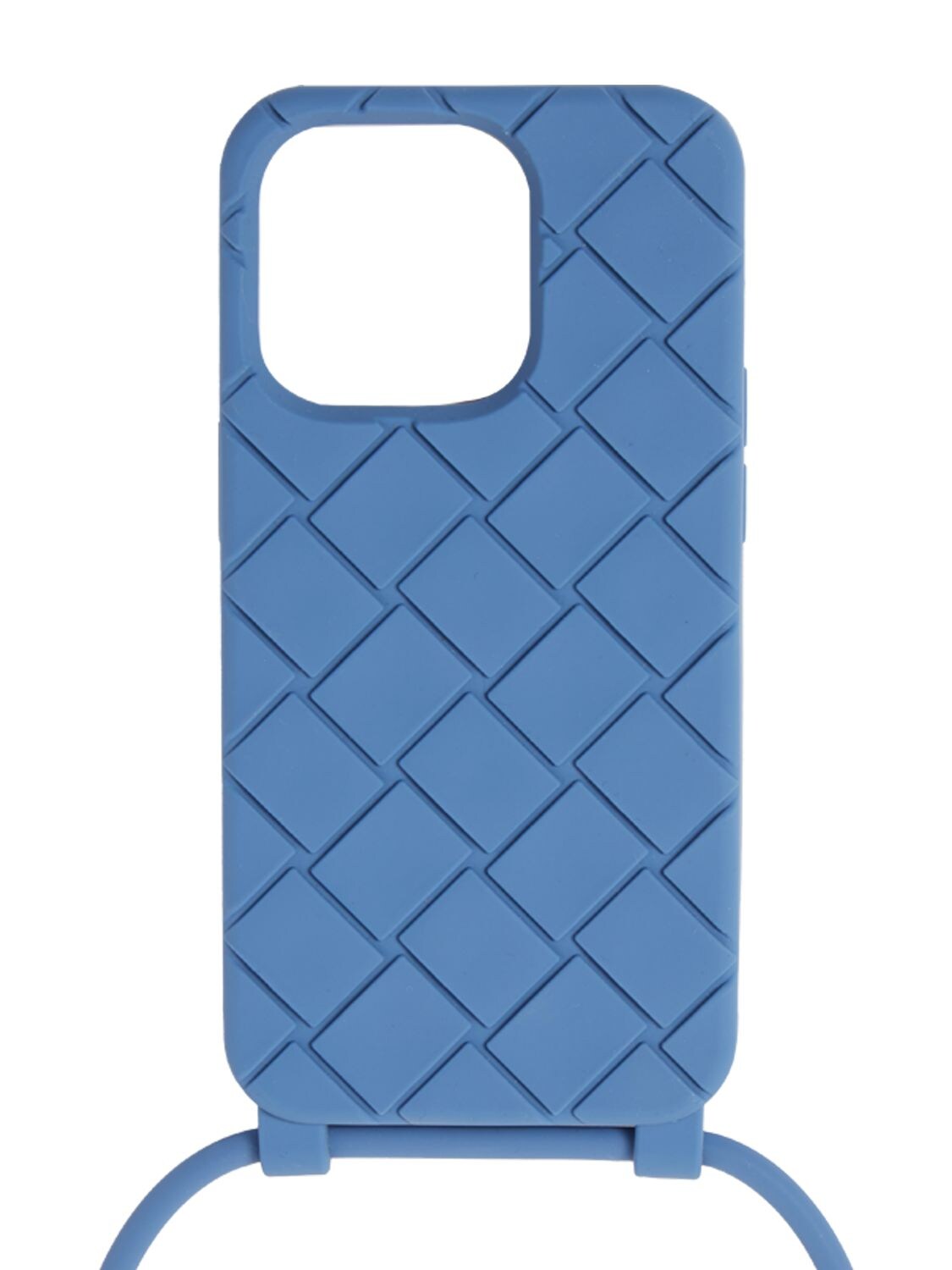 Bottega Veneta Tech Rubber Iphone 14 Pro Case In Blue | ModeSens