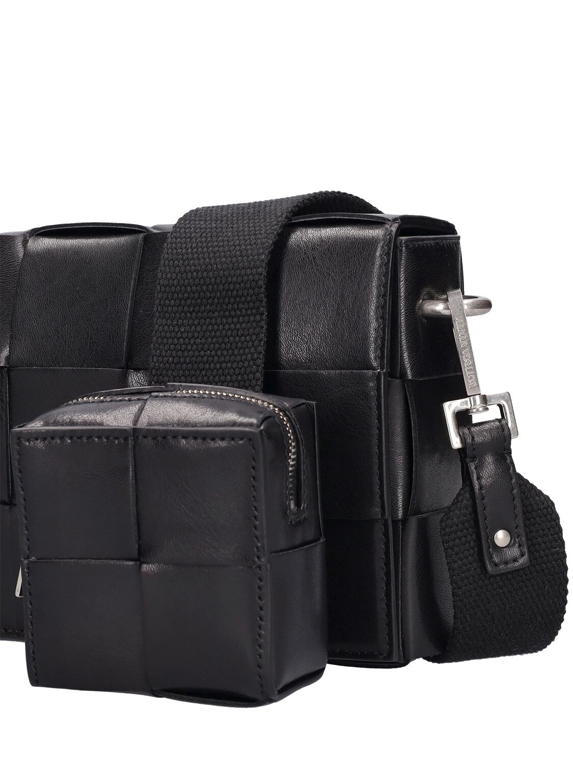 Shop Bottega Veneta Medium Cassette Crossbody Bag In Black