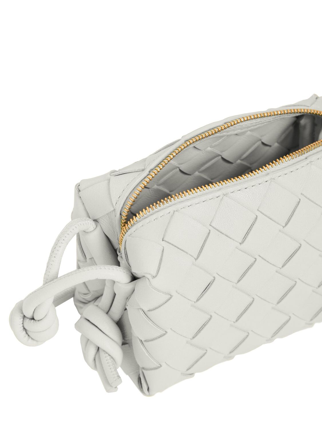 Bottega Veneta | Women Micro Loop Leather Shoulder Bag White Unique