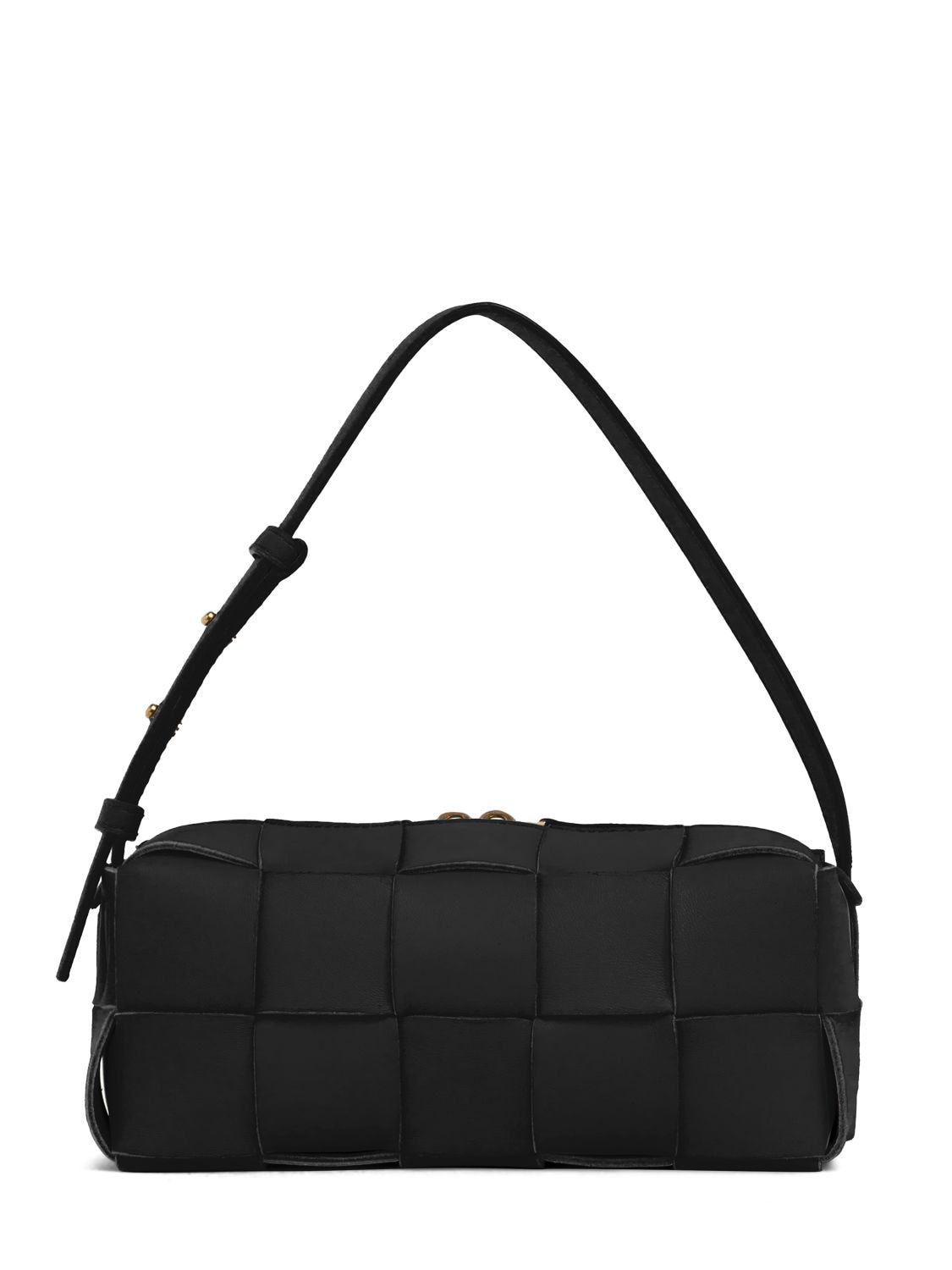 Bottega Veneta Leather Shoulder Bag In Black