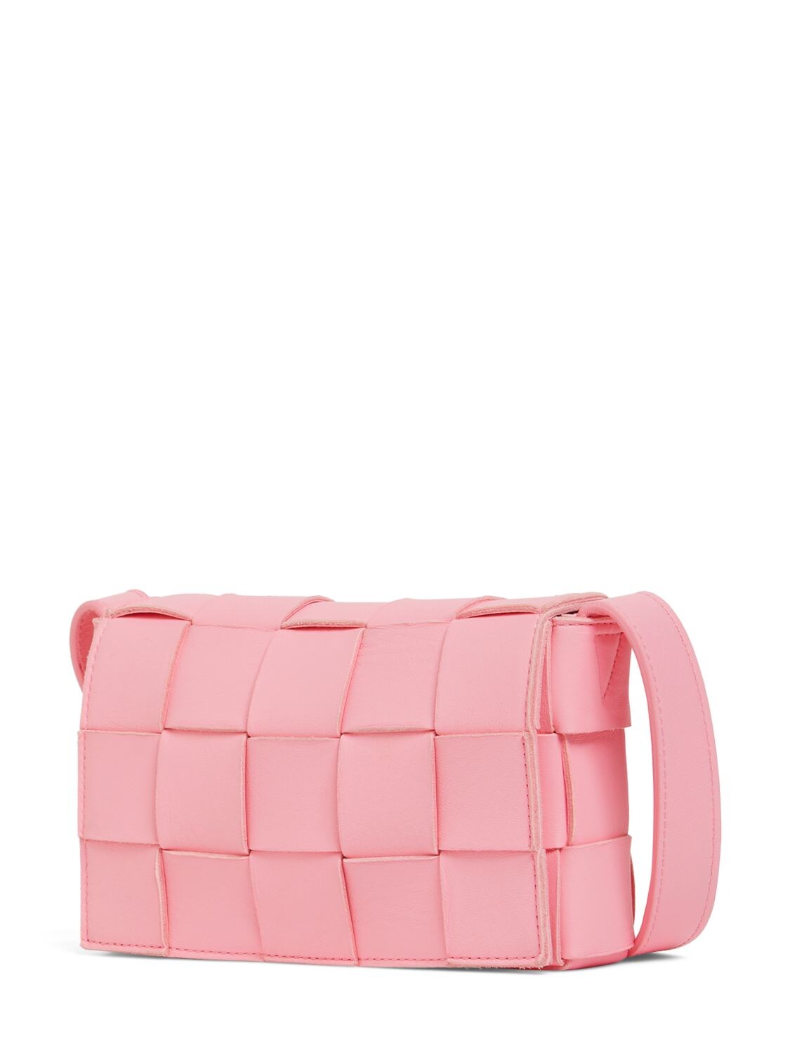 Shop Bottega Veneta Small Cassette Leather Crossbody Bag In Ribbon