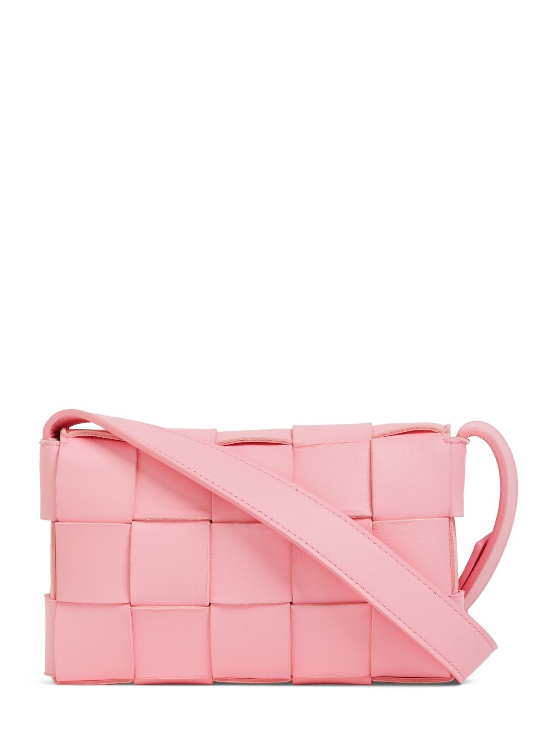 Shop Bottega Veneta Small Cassette Leather Crossbody Bag In Ribbon