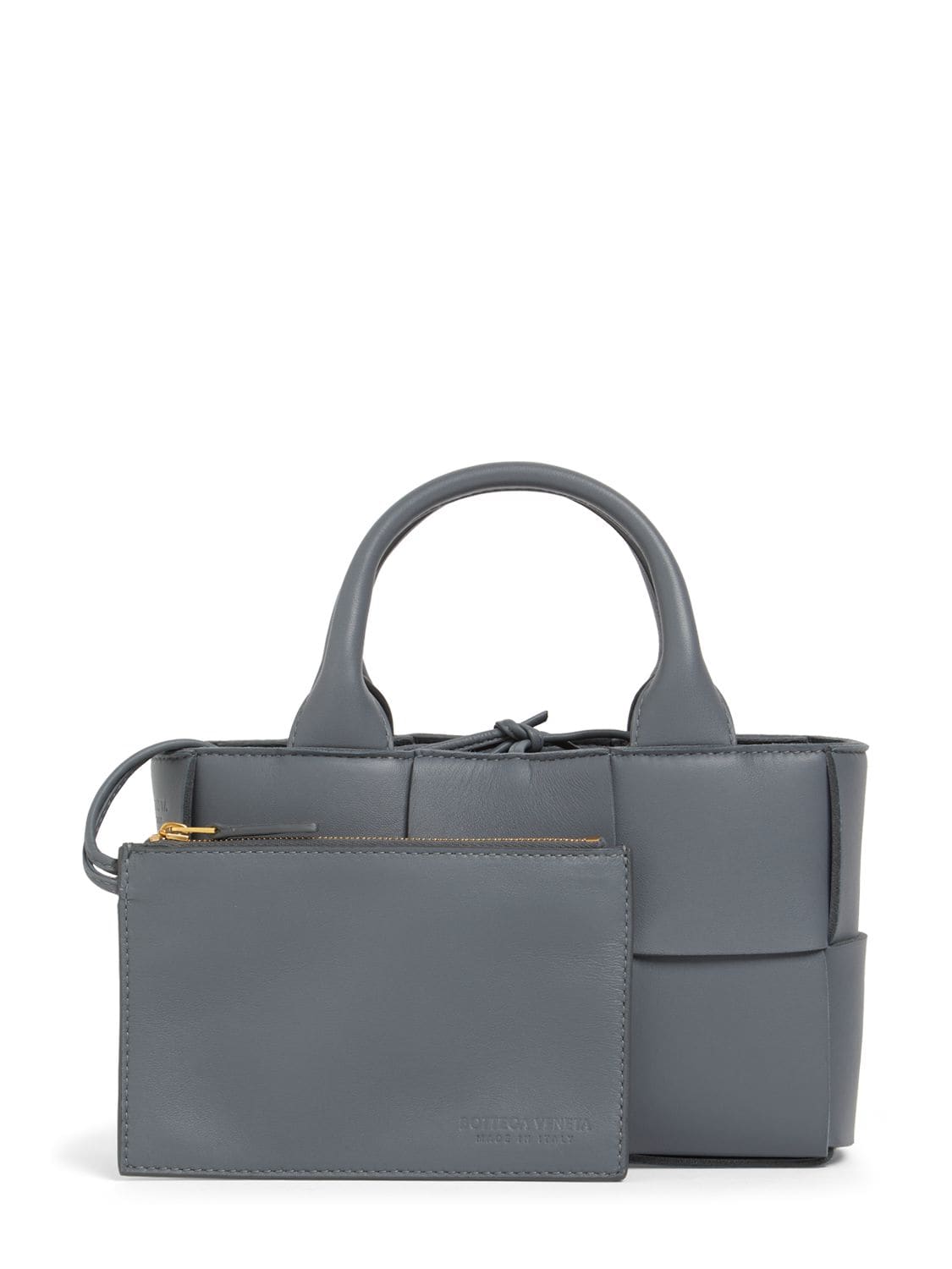 Bottega Veneta Micro Arco Leather Bag In Thunder