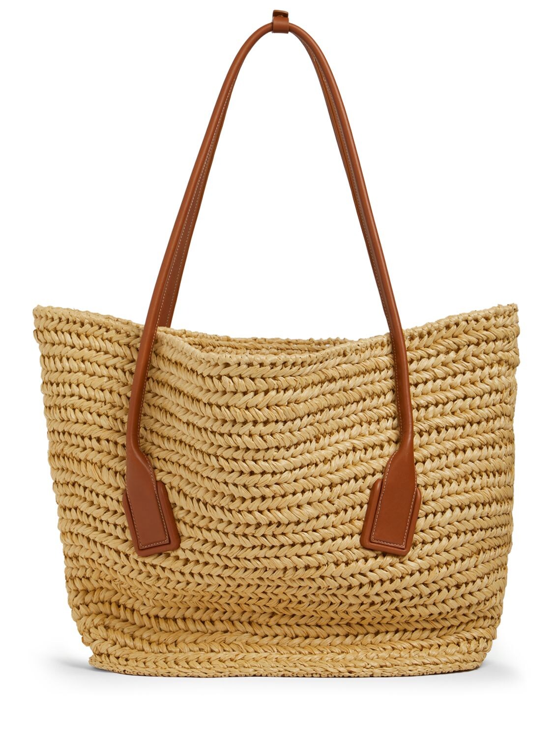 Bottega Veneta Point Weaved Basket Bag in Natural