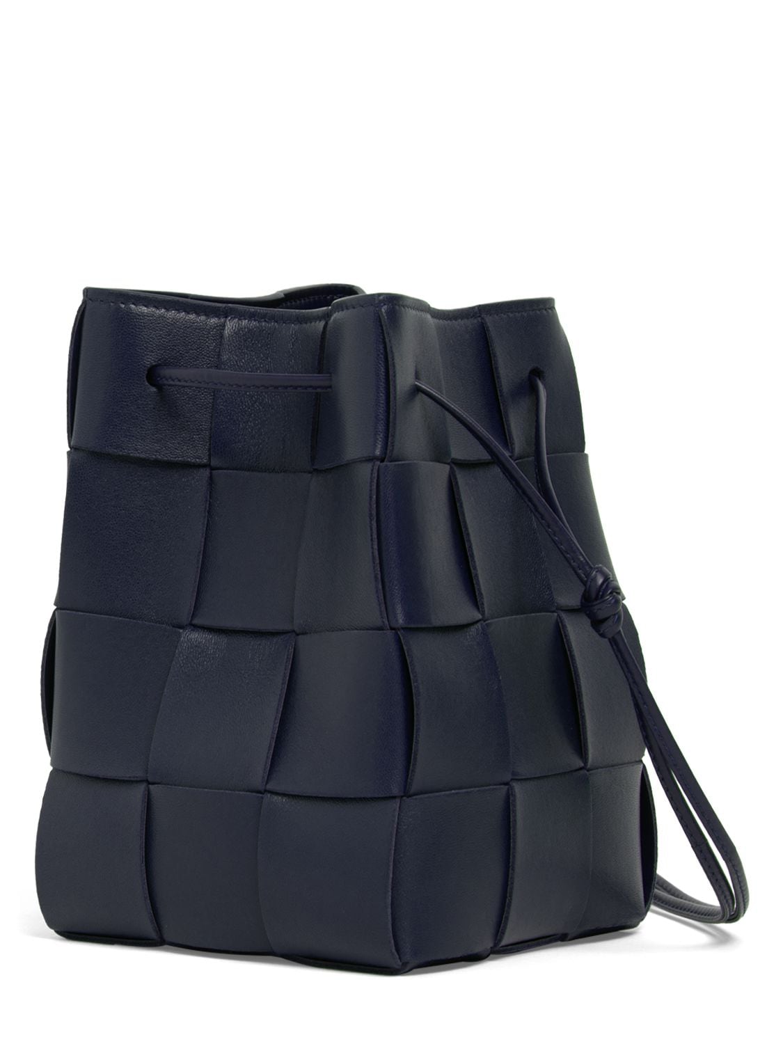 Shop Bottega Veneta Small Cassette Leather Bucket Bag In Space