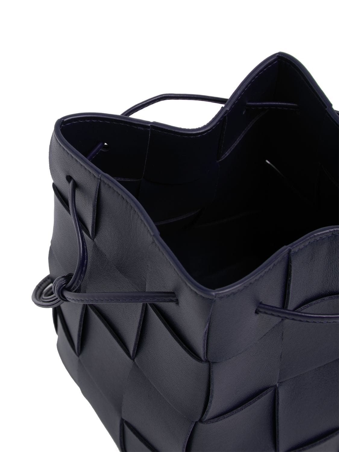 Shop Bottega Veneta Small Cassette Leather Bucket Bag In Space