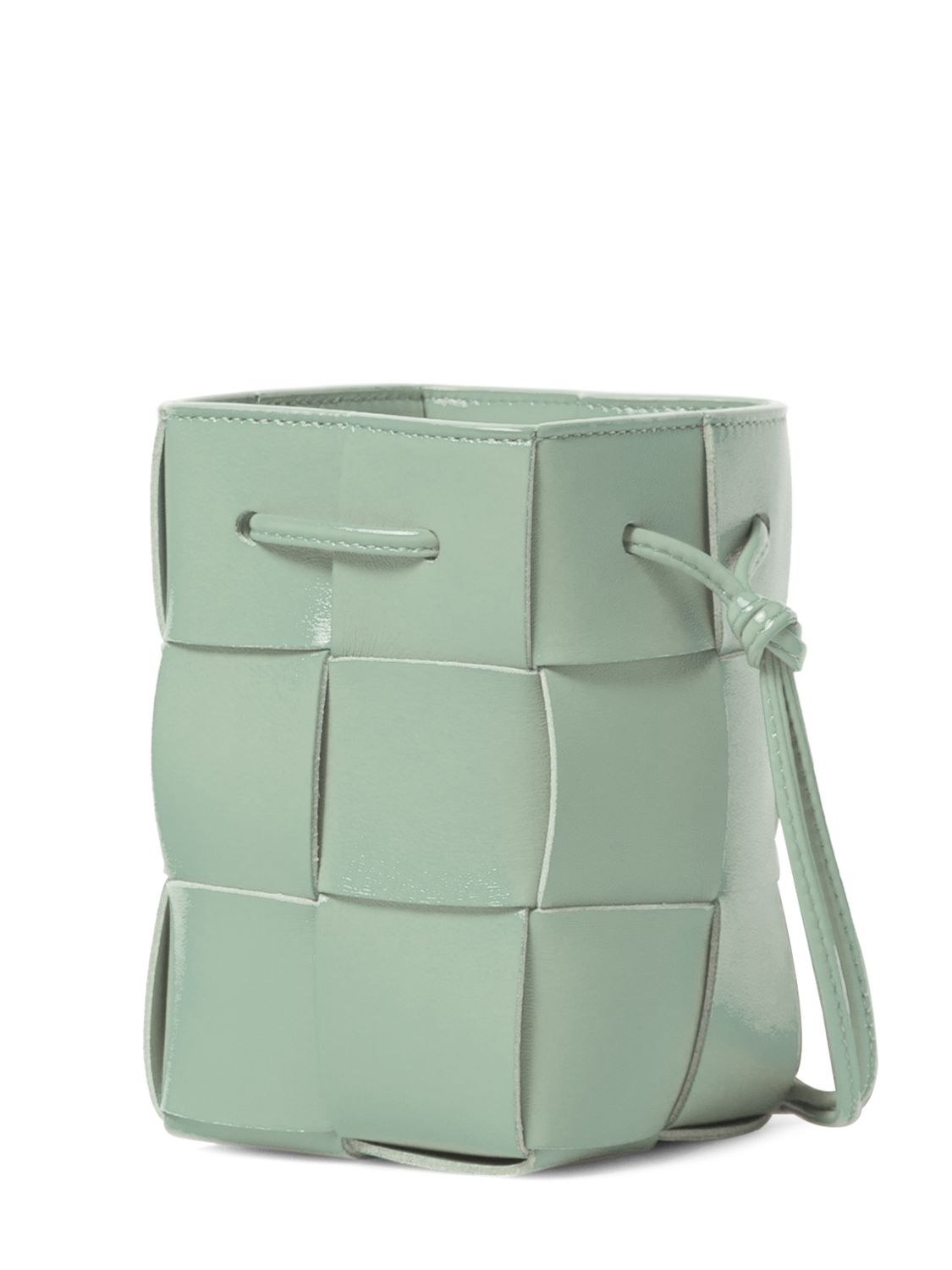 Bottega Mini Intreccio Leather Bucket Bag In New Sauge ModeSens
