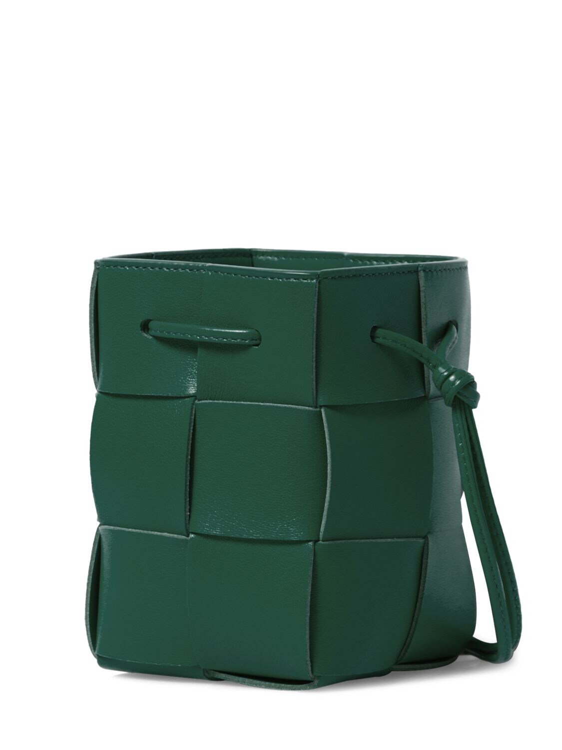 Bottega Veneta Mini Woven Leather Bucket Bag, Raintree, Women's, Handbags & Purses Bucket Bags