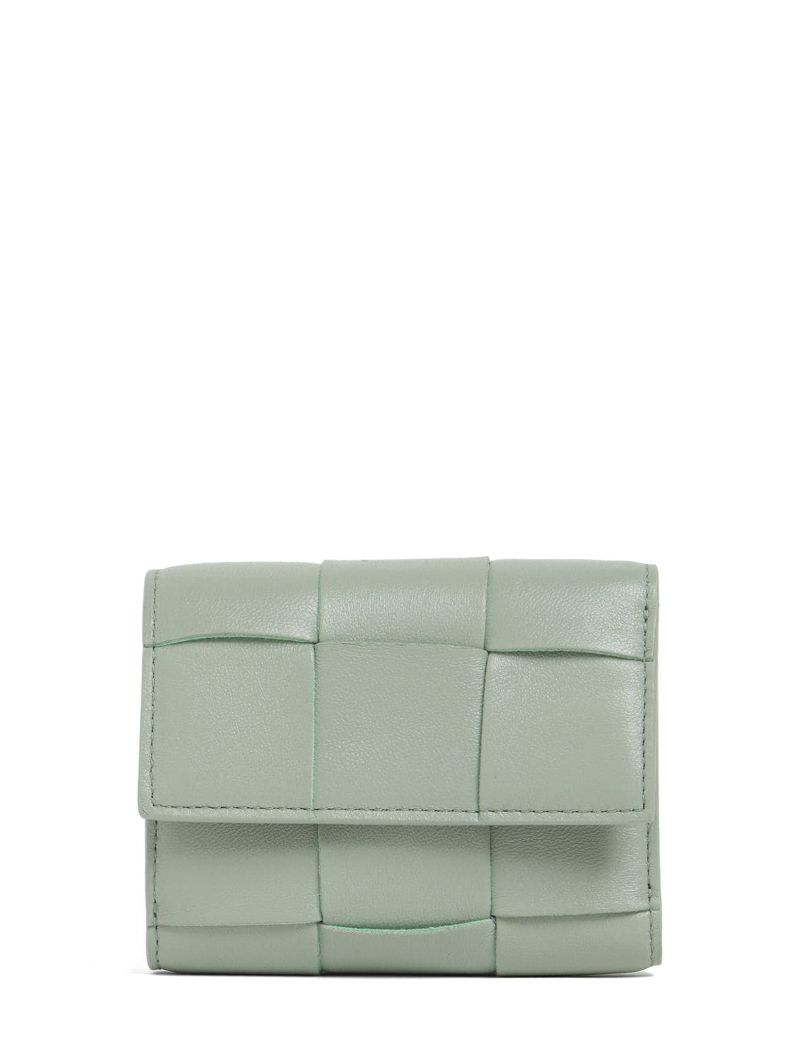 Bottega Veneta Intreccio Leather Bi-fold Wallet In New Sauge | ModeSens