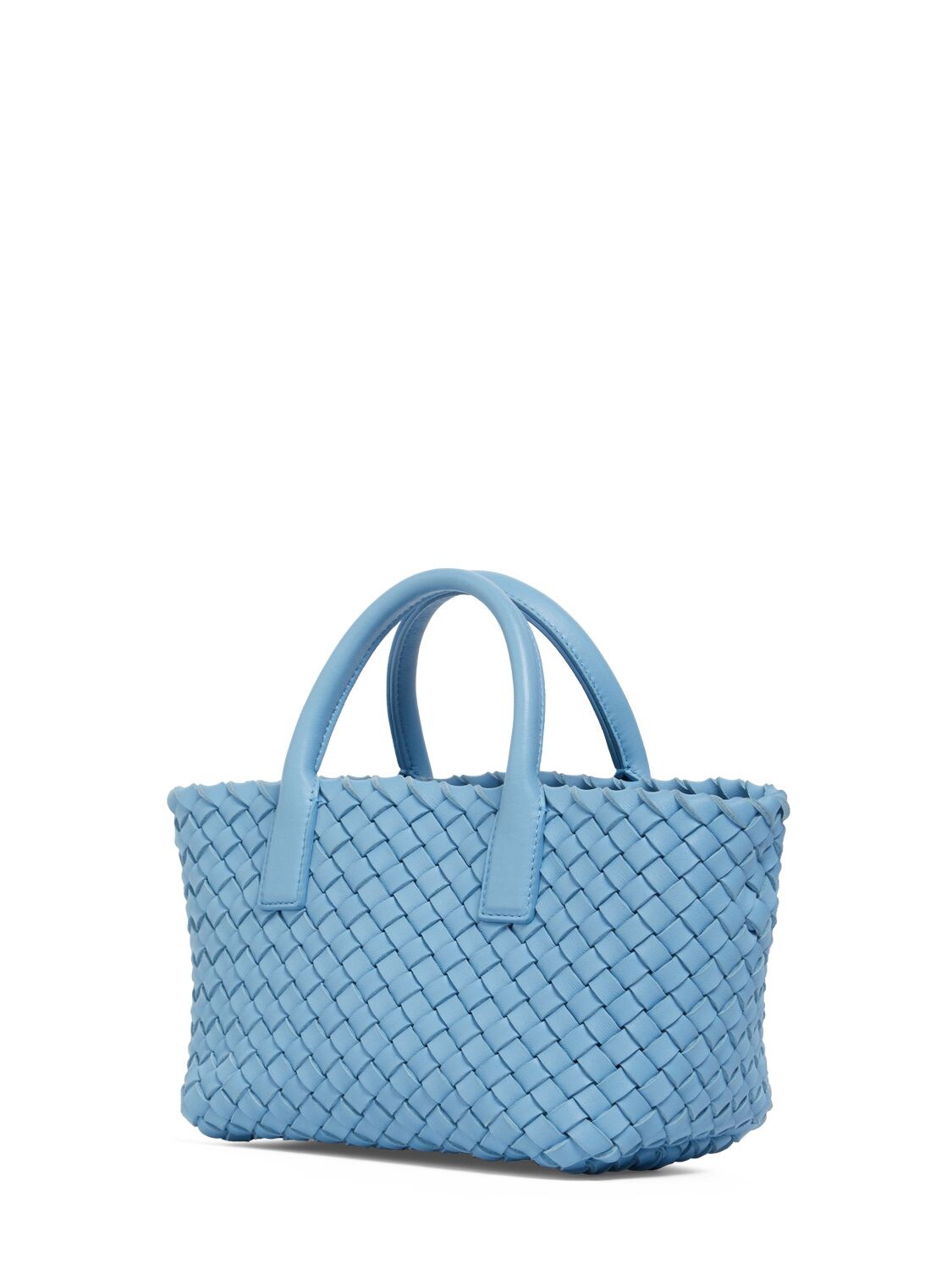 Shop Bottega Veneta Mini Cabat Leather Top Handle Bag In Windswept