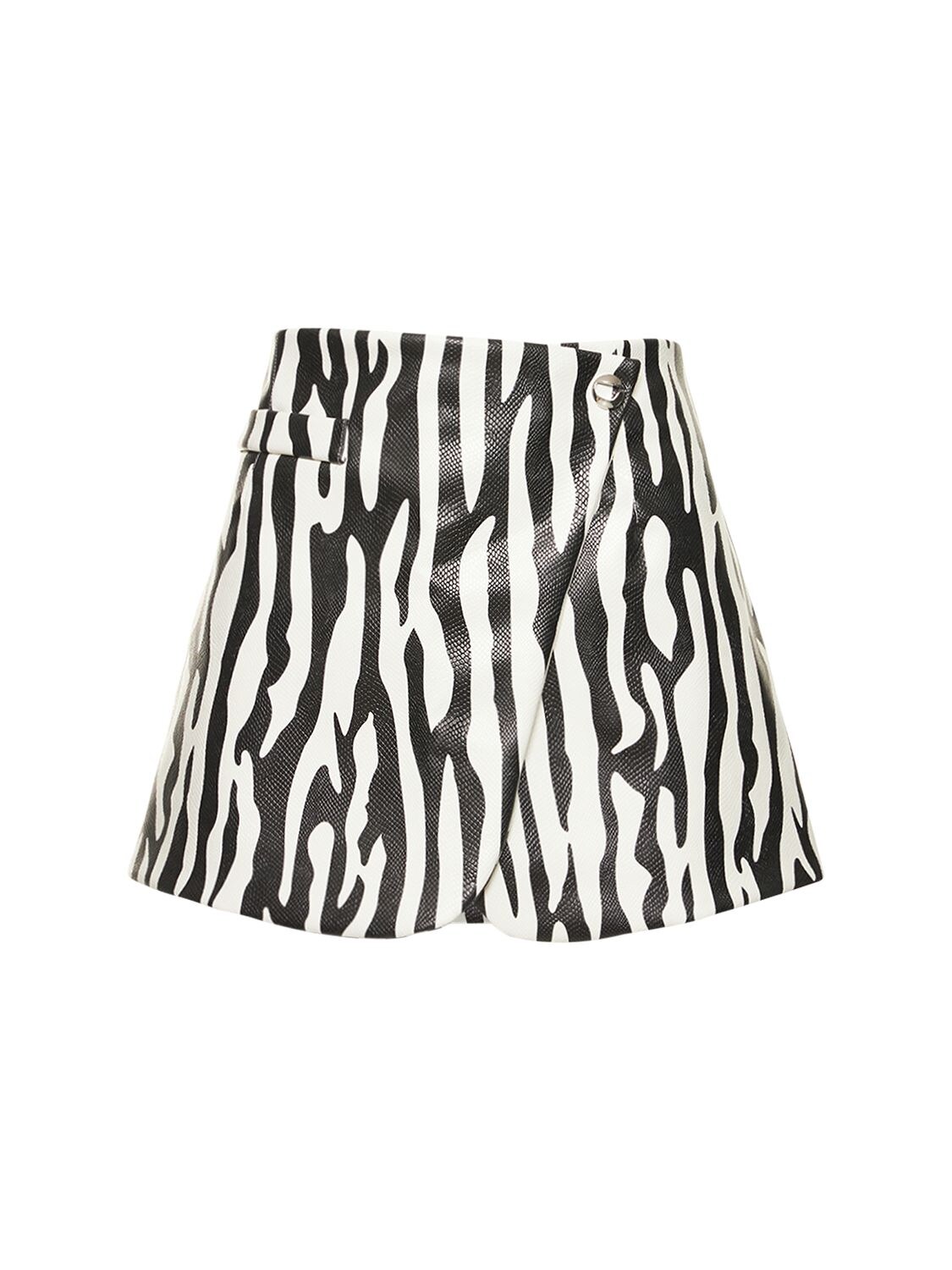 Zebra Coated Jersey Mini Skirt – WOMEN > CLOTHING > SKIRTS
